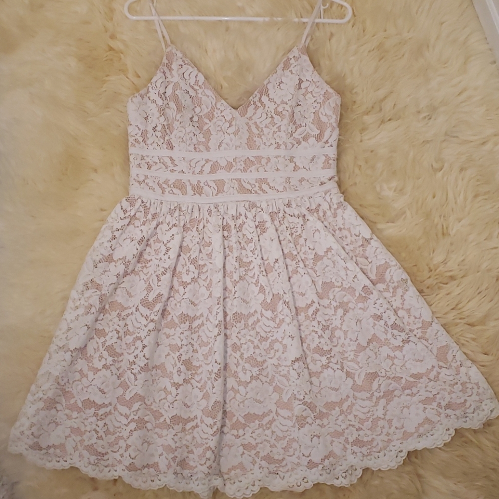 Lulus White Lace Dress
